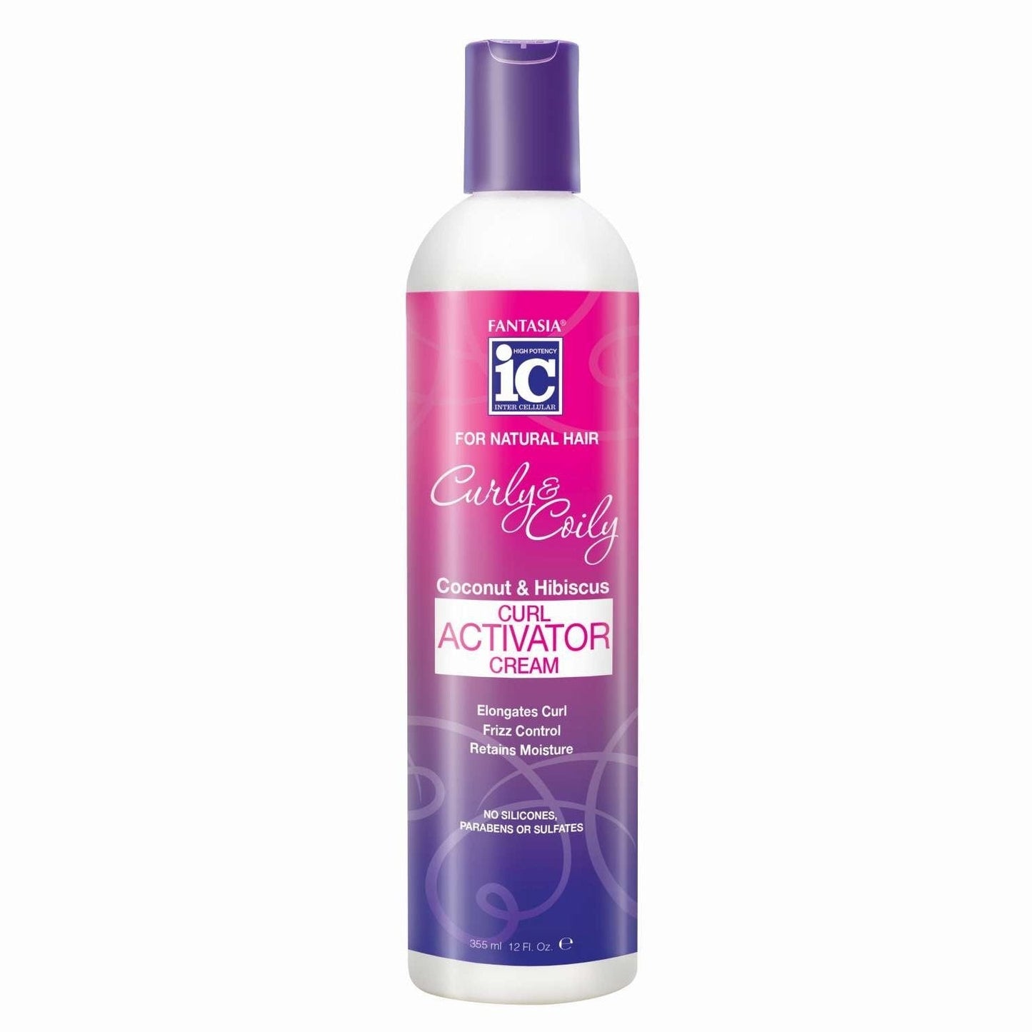 Curl Activator Cream for Curly Coily Hair with Coconut & Hibiscus
