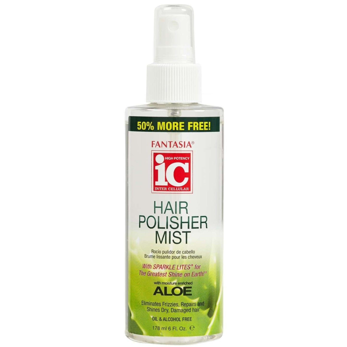 Hair Polisher Mist with Vitamin E & Aloe Vera for Frizzy, Damaged Hair