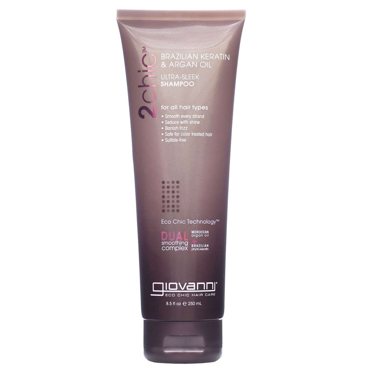 Ultra-Sleek Shampoo with Brazilian Keratin & Argan Oil for Dry, Frizzy Hair