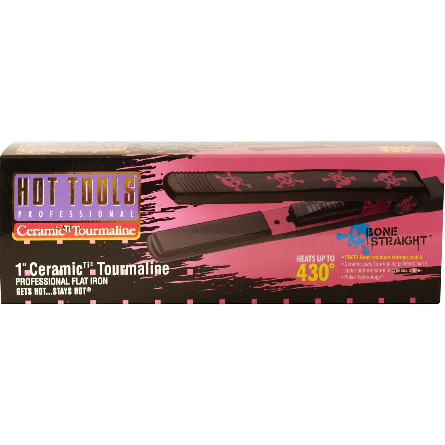 Ceramic Tourmaline Flat Iron 1"