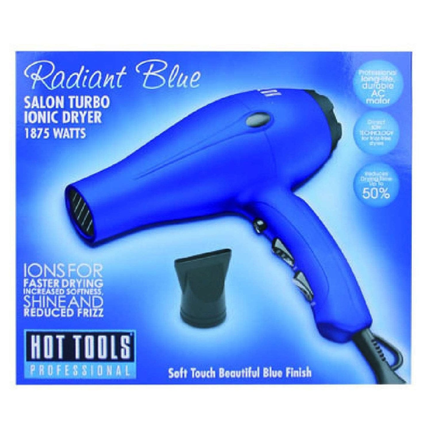 Turbo Ionic Hair Dryer 1875W with AC Motor and Easy-Clean Cap