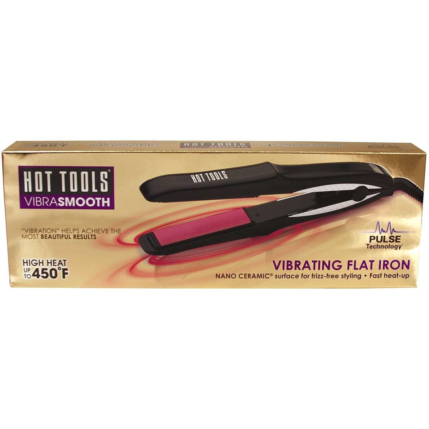 Vibrating Flat Iron with Tourmaline Plates for Frizz-Free Hair