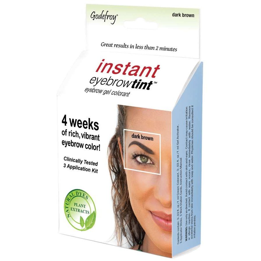 Eyebrow Tint Kit Sensitive Dark Brown Three Applications