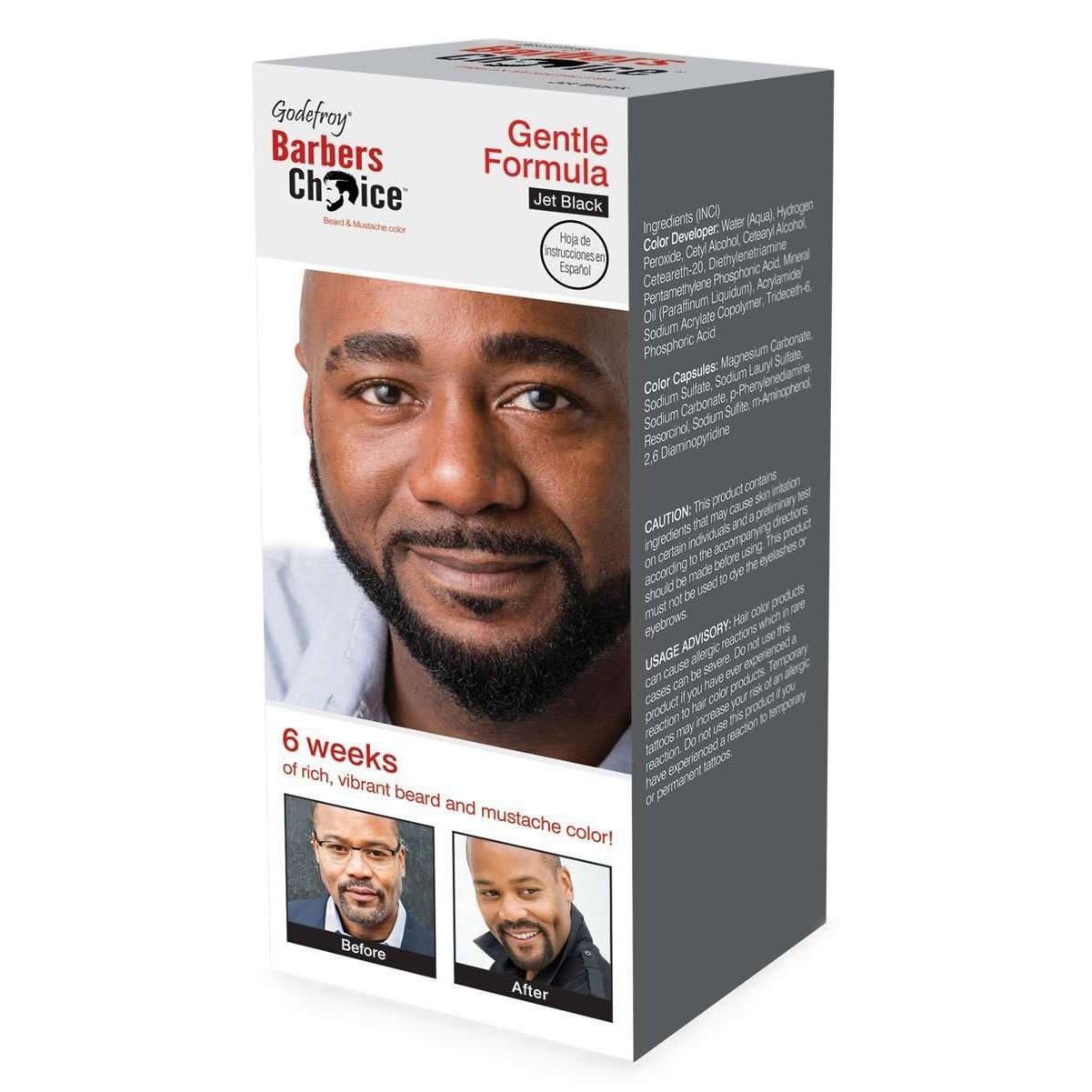 Beard and Mustache Dye for Thick Facial Hair 3-Application Kit Jet Black