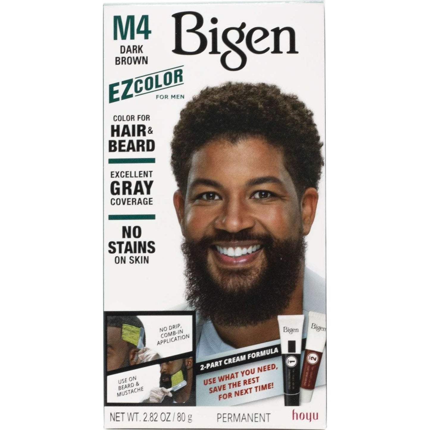 Permanent Hair Color Dark Brown Thick Formula for Men