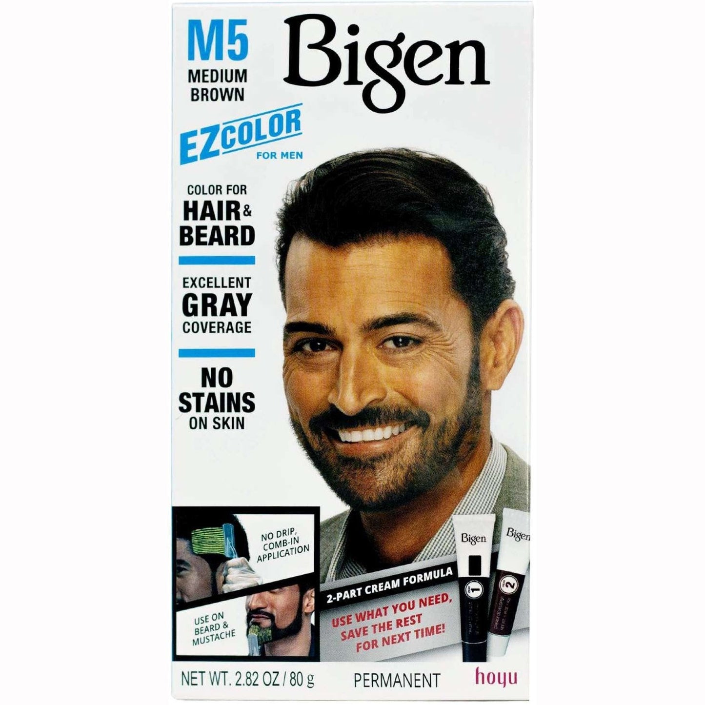 Hair and Beard Cream Gray Coverage Cream Formula 2 Tubes