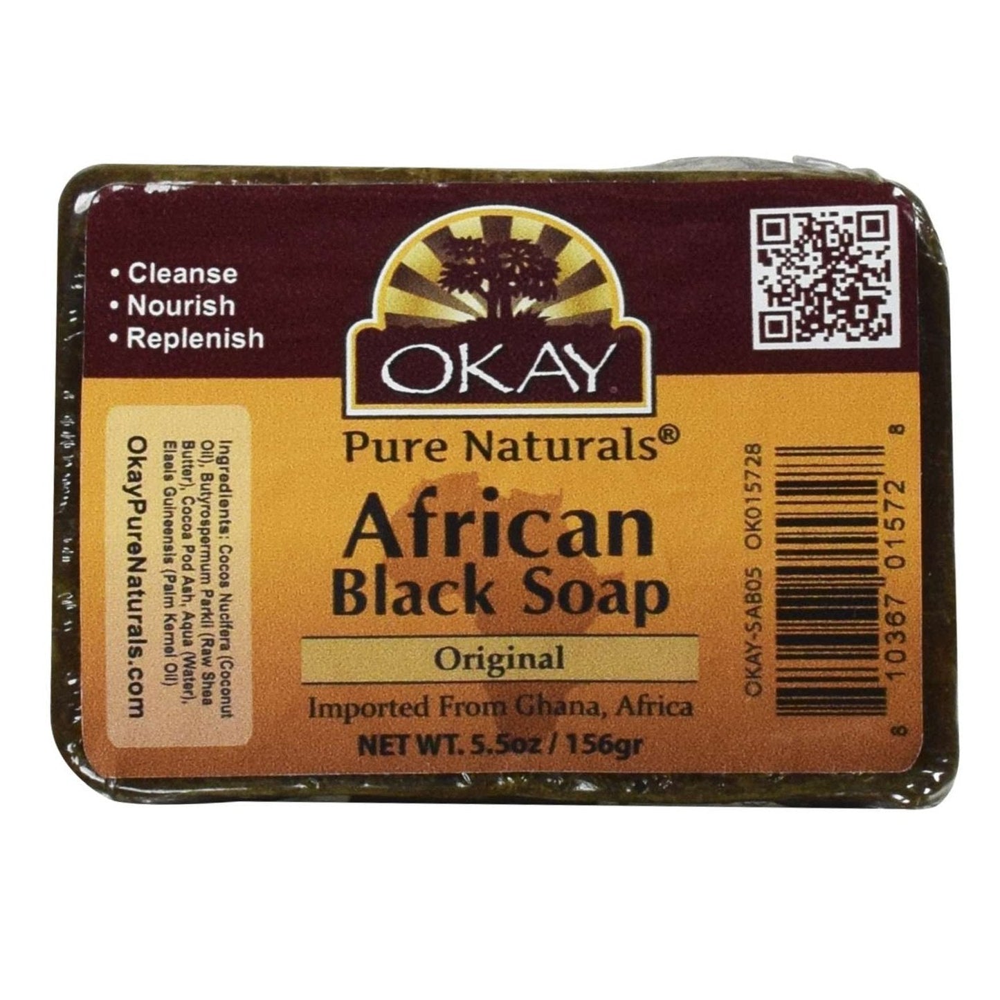 Black Soap Cleansing and Moisturizing Bar for Dry Skin Care