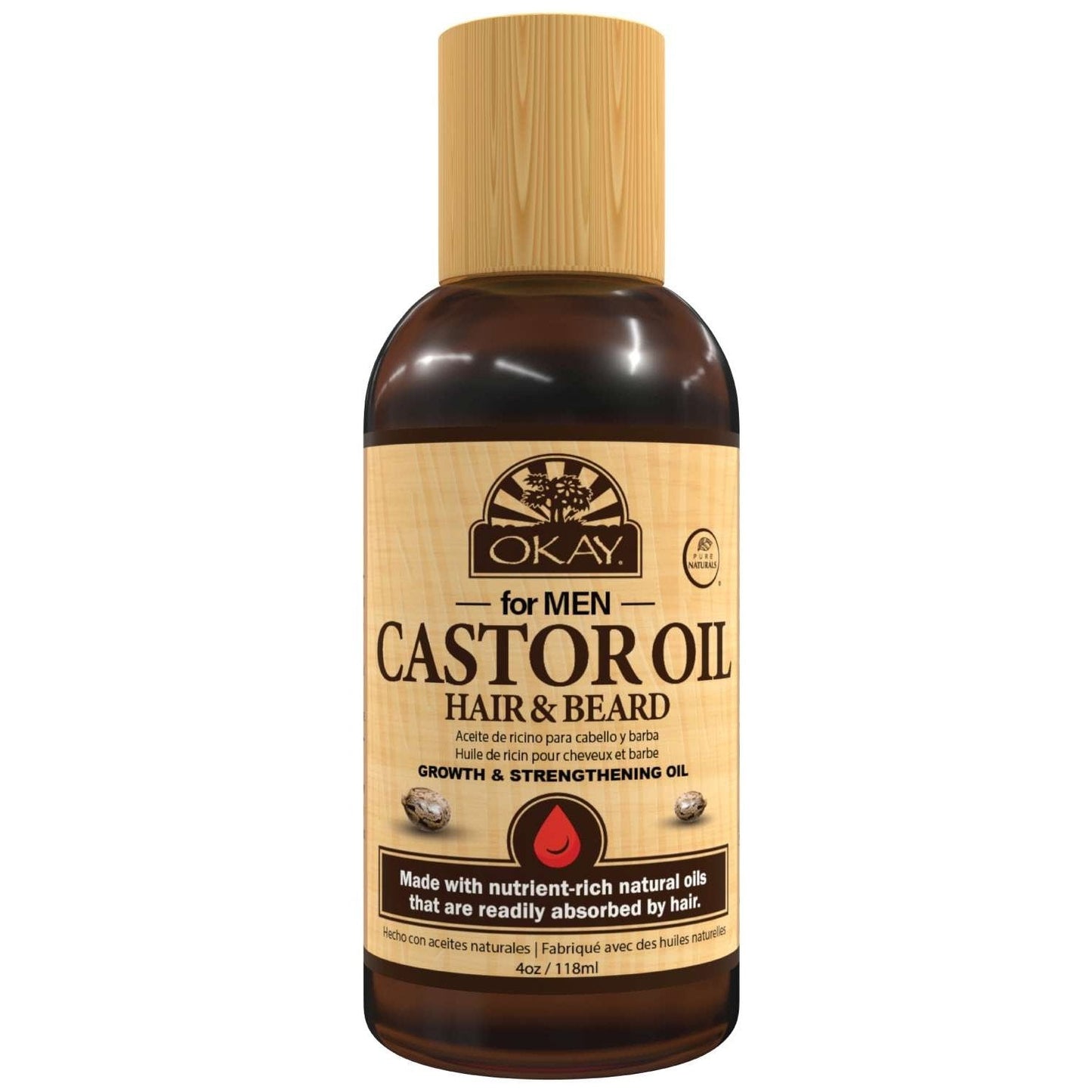 Hair and Beard Castor Growth Oil for Moisturized Grooming