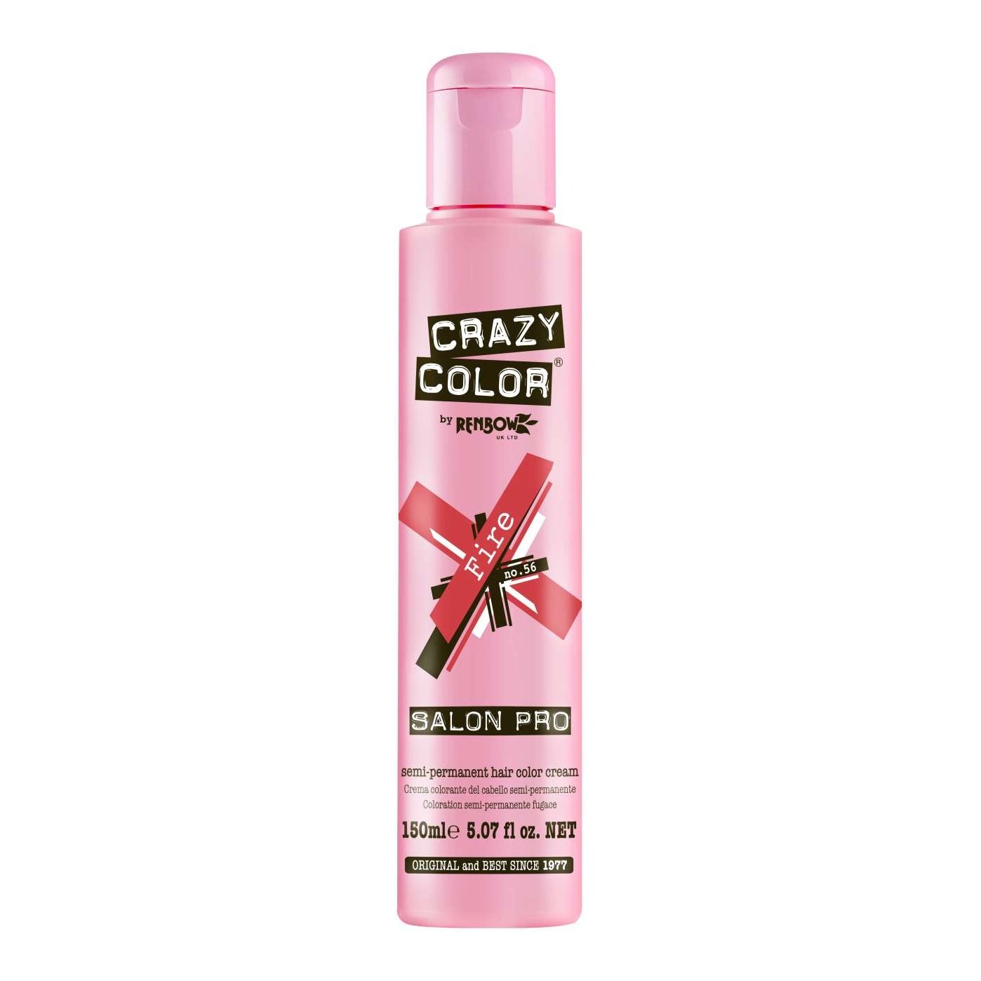 Semi-Permanent Hair Dye Fire Red Peroxide-Free 56ml