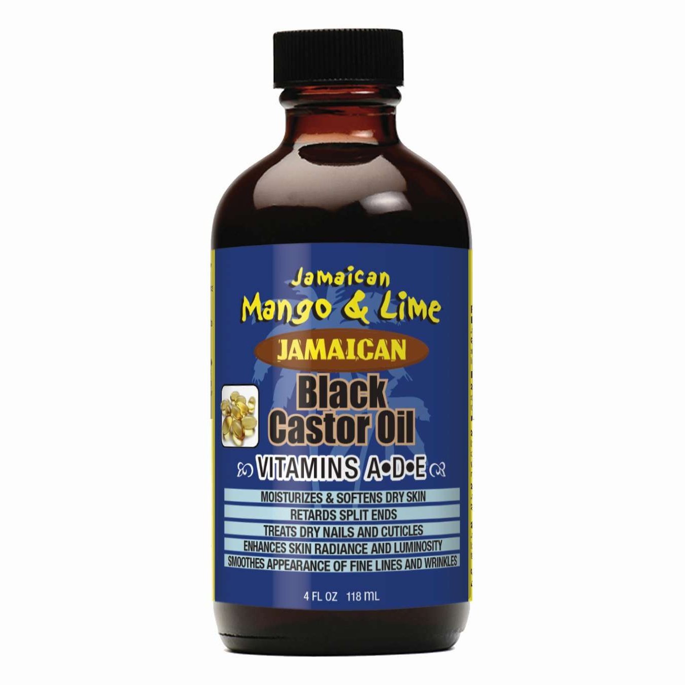Castor Oil with Vitamins A D E for Skin, Hair, and Nails