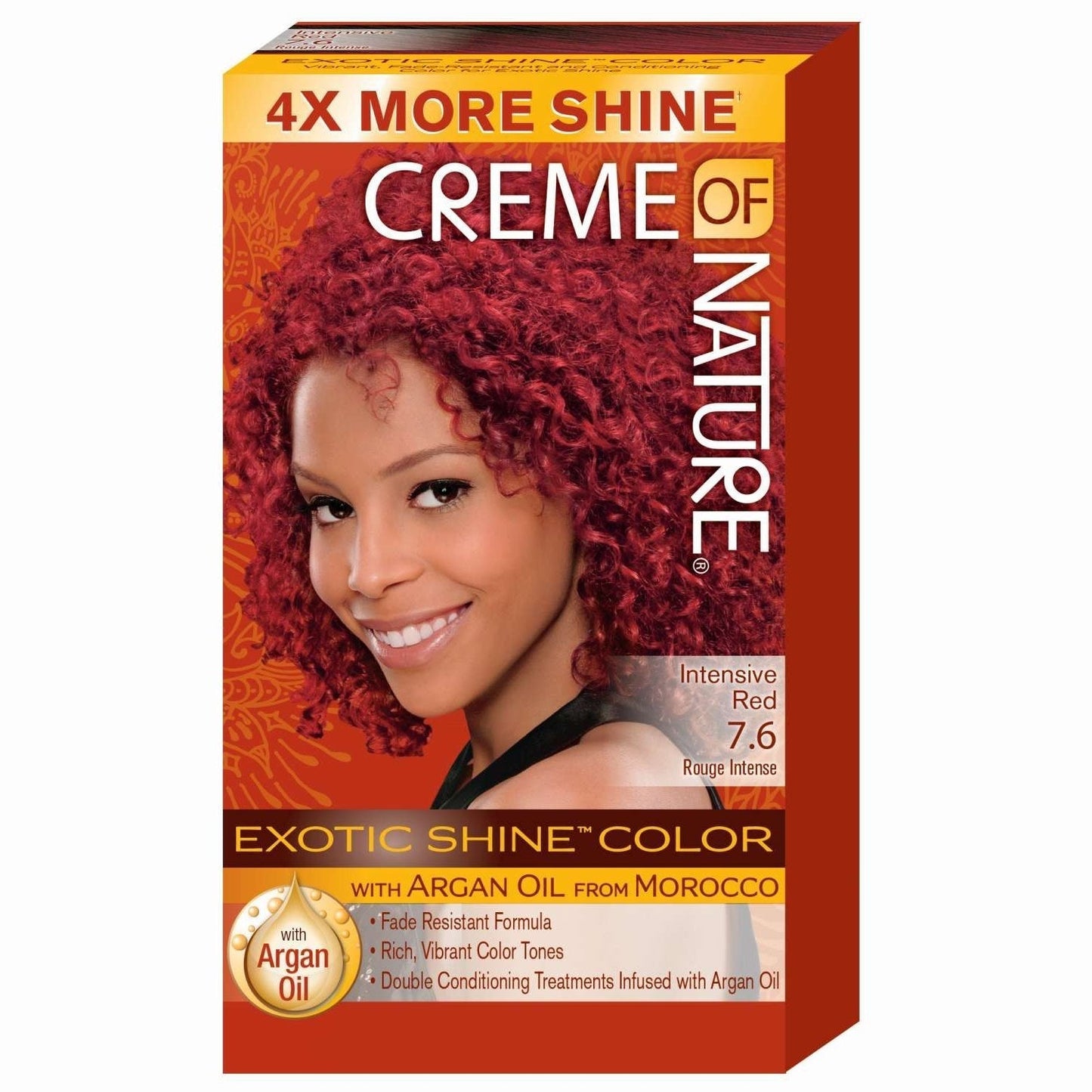 Creme of Nature Gel Hair Color with Argan Oil & Mango Shea Butter Intensive Red 07.6