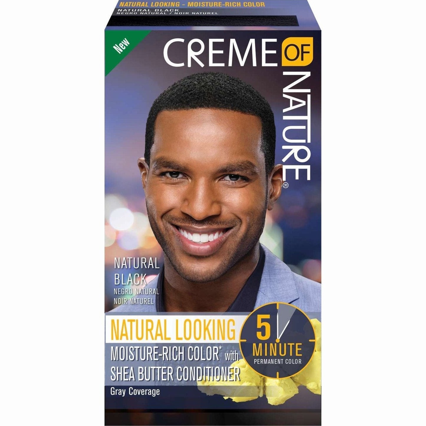 Creme of Nature Liquid Hair Color with Shea Butter for Men 10 Min Coverage