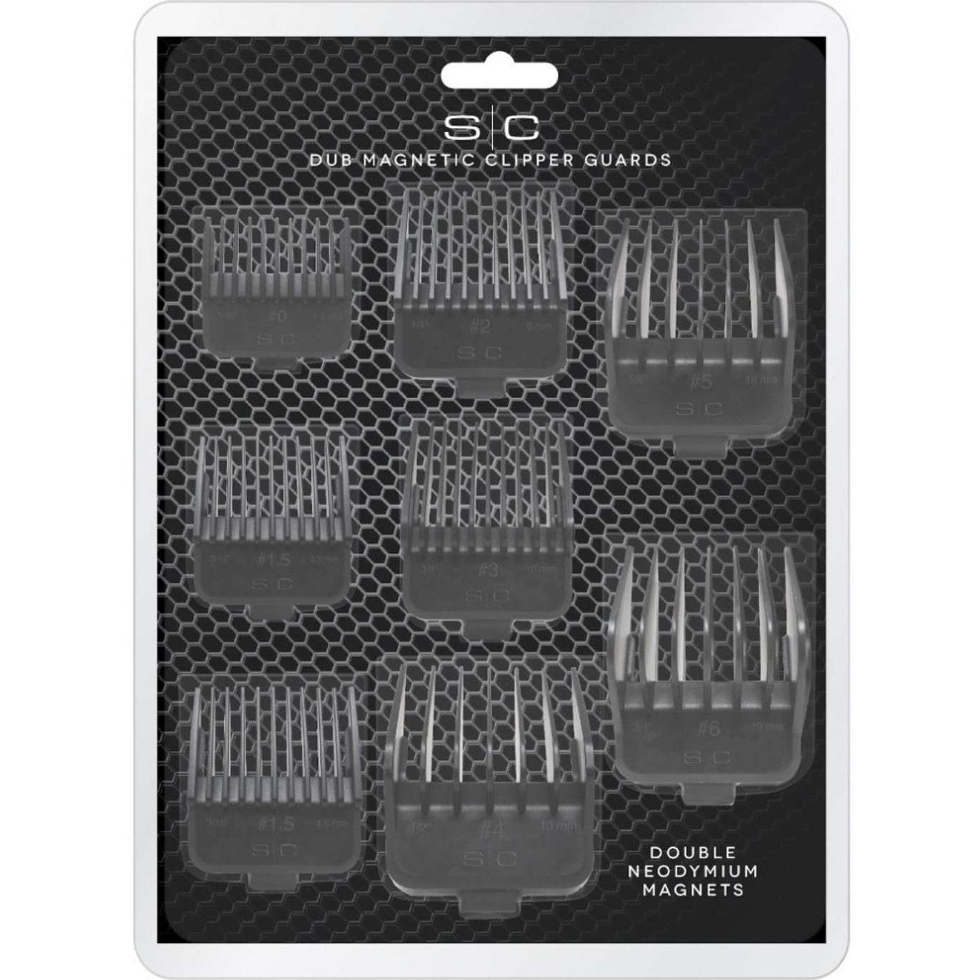 Universal Double Magnetic Hair Clipper Guards 8 Sizes 1/16 to 3/4 Inch