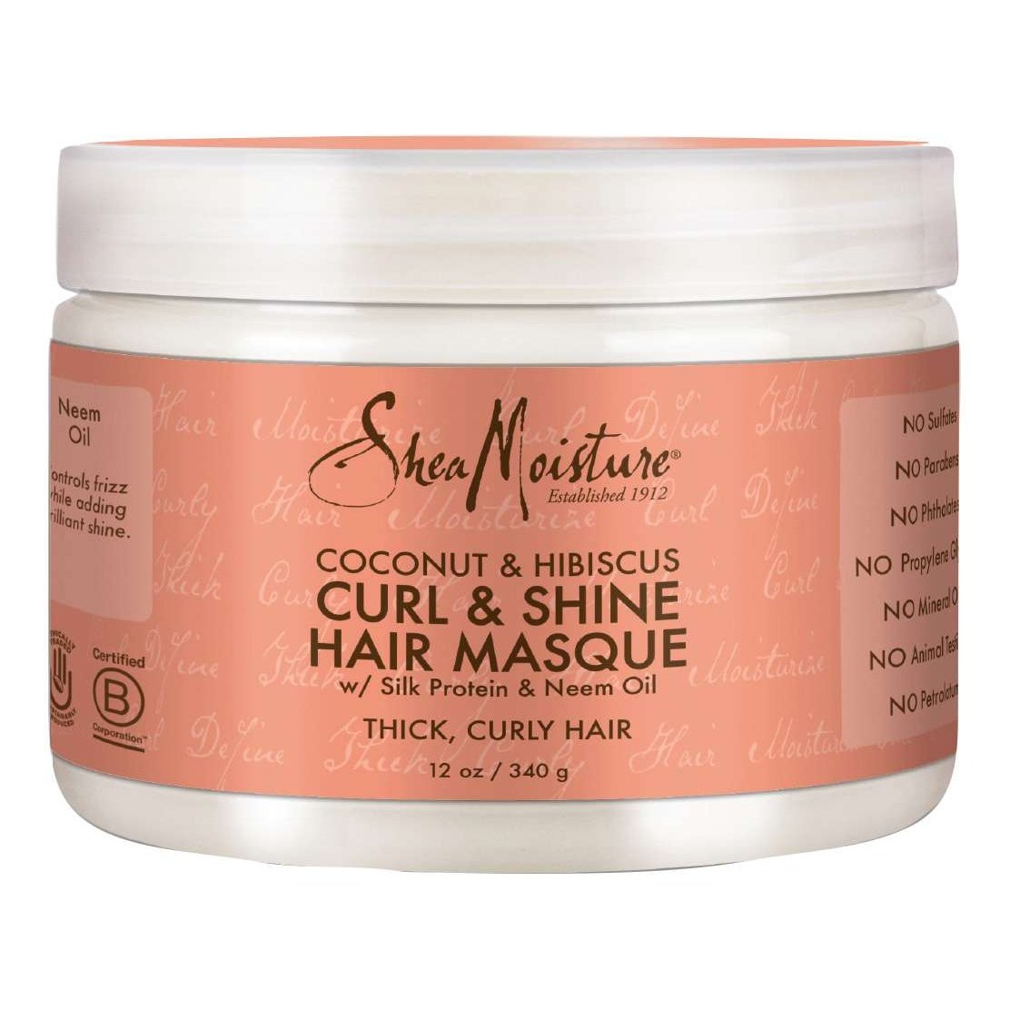 Shea Moisture Hair Masque Coconut Hibiscus for Curly Hair