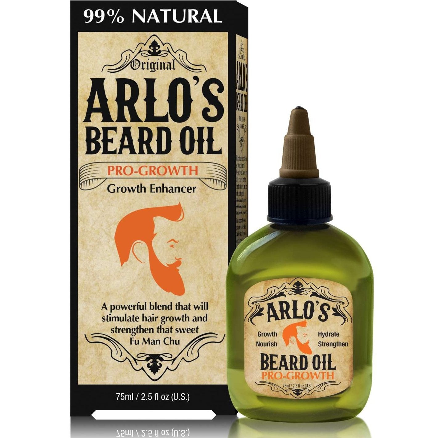 Beard Oil Pro-Growth Castor Oil for Soft, Thick Beard Hair