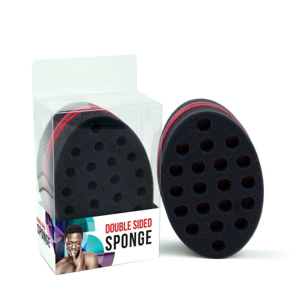 Double-Sided Sponge Brush for Curly Hair Palm-Sized