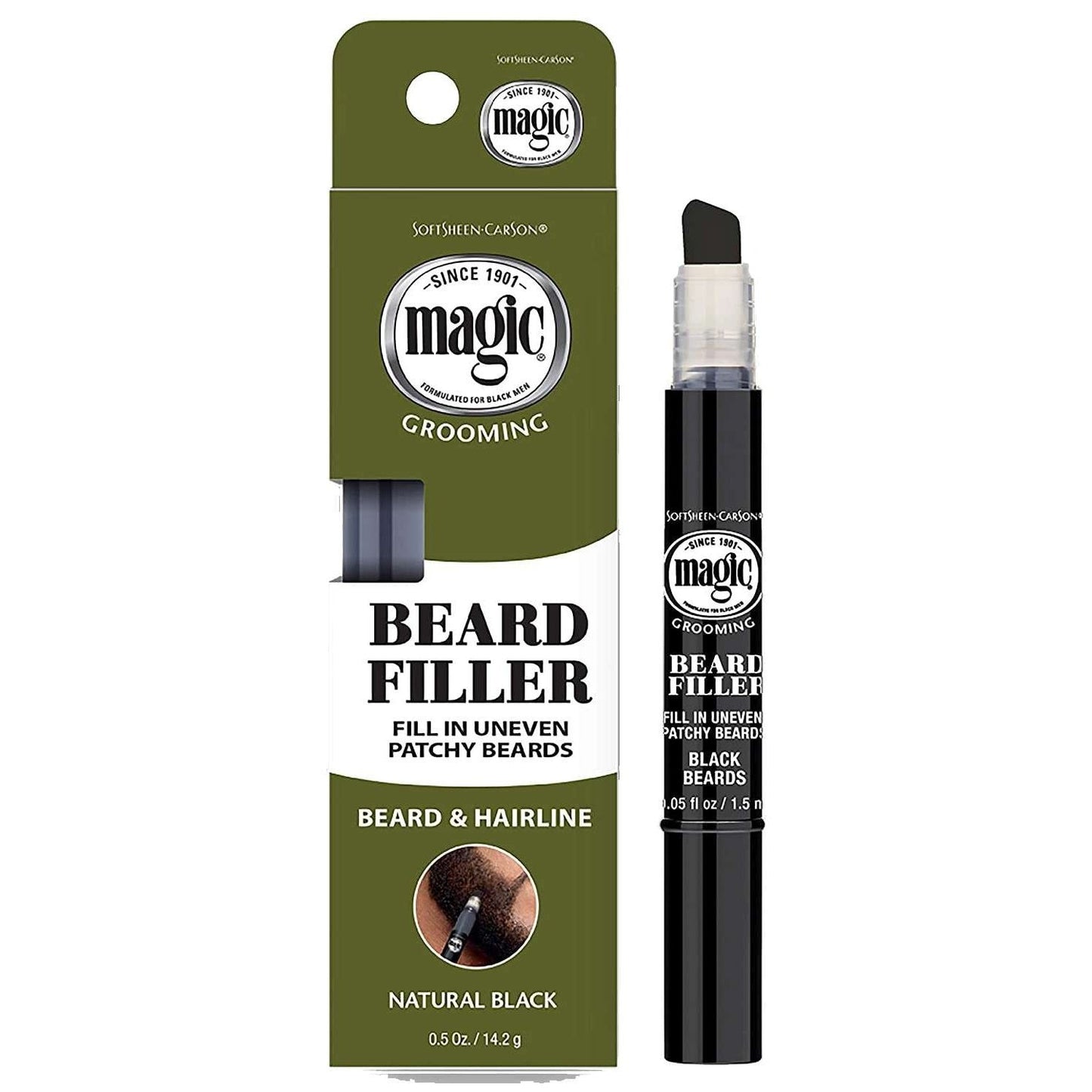 Beard Filler for Textured Hair Natural Black