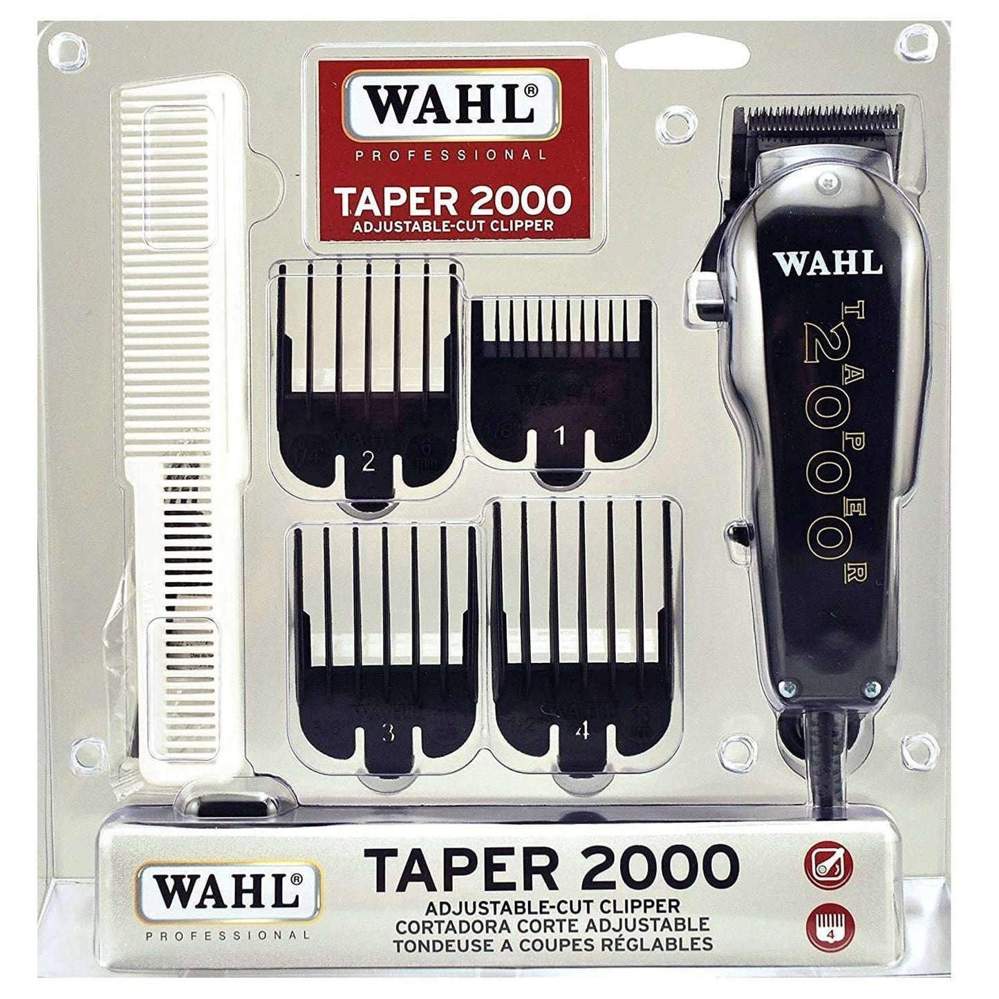 Professional Hair Clipper with Adjustable Length and Attachment Combs