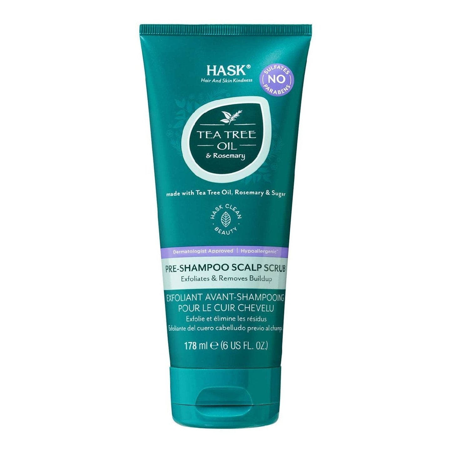Pre-Shampoo Scalp Scrub with Tea Tree and Rosemary 6 Oz