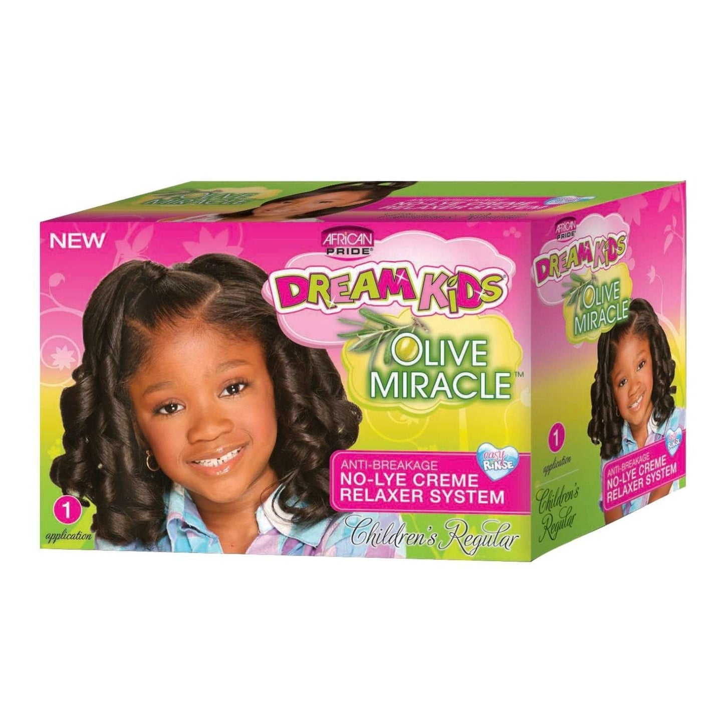 African Pride No Lye Olive Miracle Relaxer Kit Regular Size
