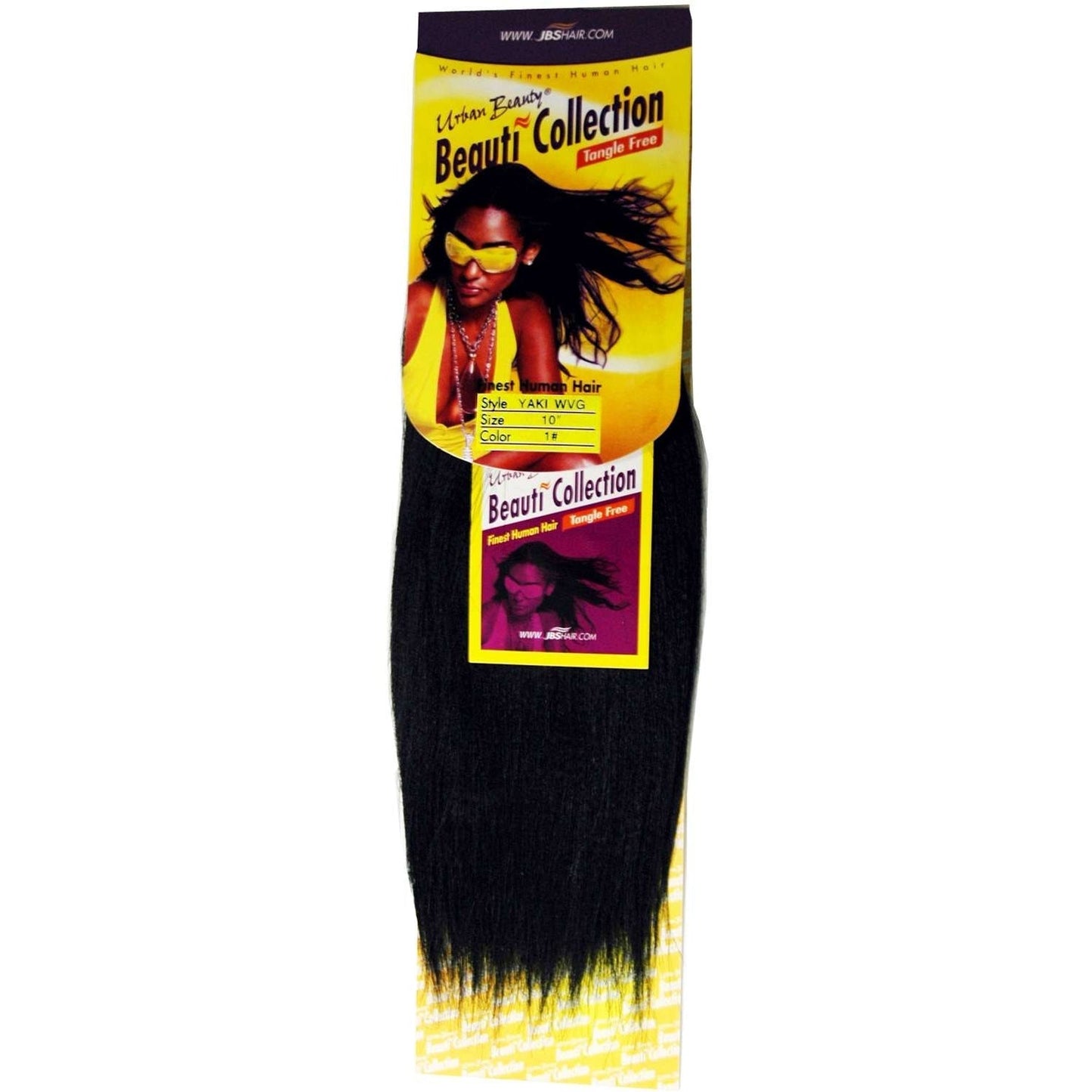 Yaki Human Hair Weaving 10 Inch Color 1