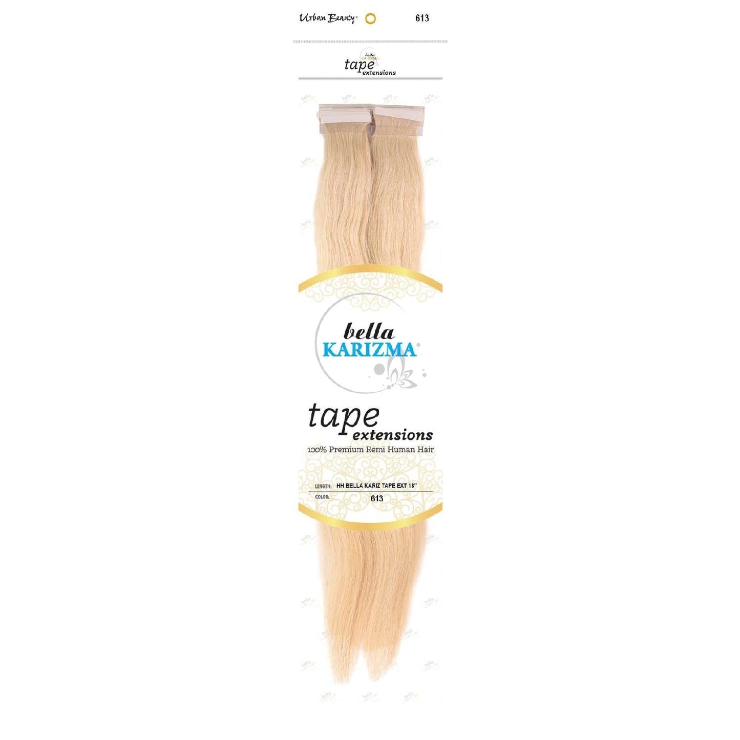 Tape-In Human Hair Extensions 18 Inch 613