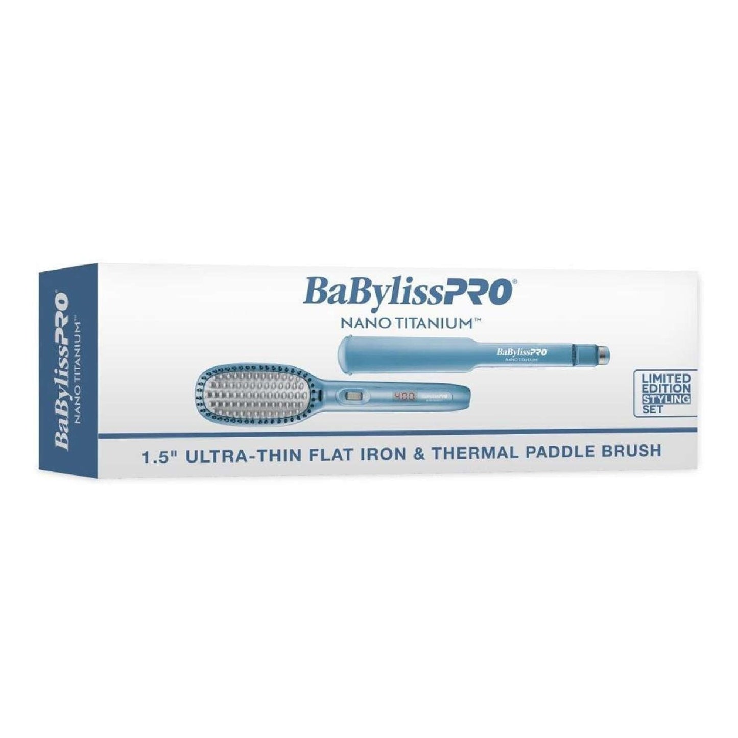 Nano Titanium Flat Iron with Thermal Paddle Brush 1.5 Inch