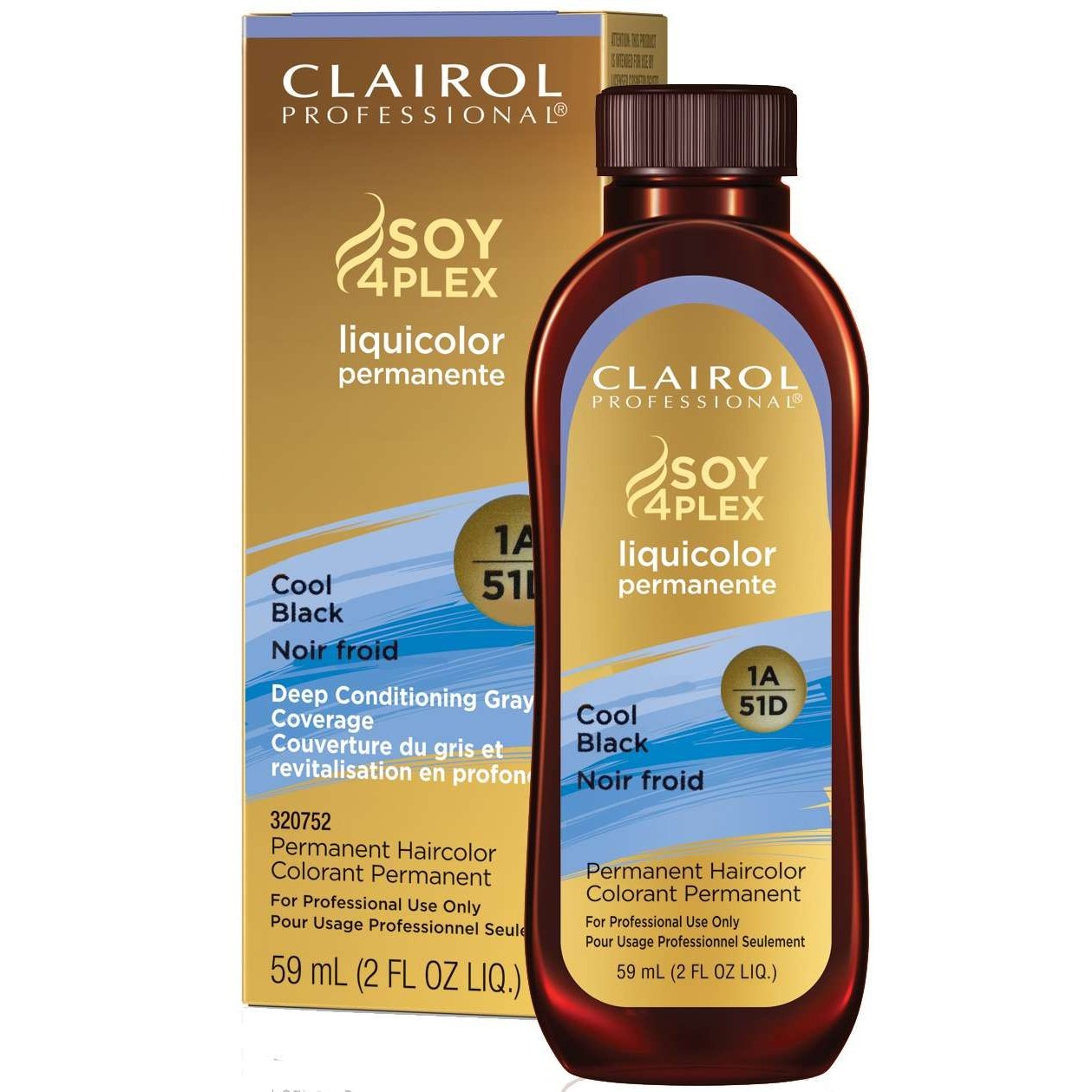 Permanent Hair Color Cool Black 2 Oz