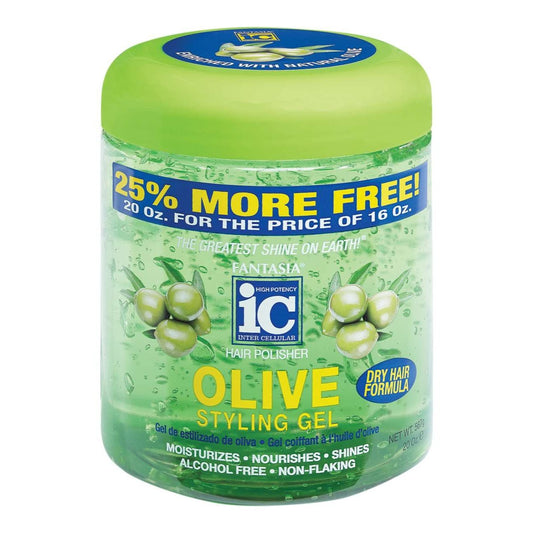 Hair Polisher Olive Styling Gel 20 Oz Bonus Pack