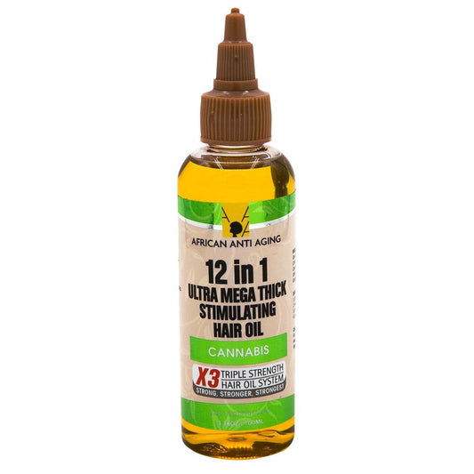 12 In 1 Ultra Mega Thick Stimulating Cannabis Hair Oil 3.38 Oz