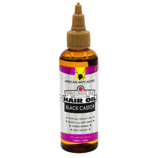 Anti Aging Premium Hair Oil Black Castor 3.38 Oz