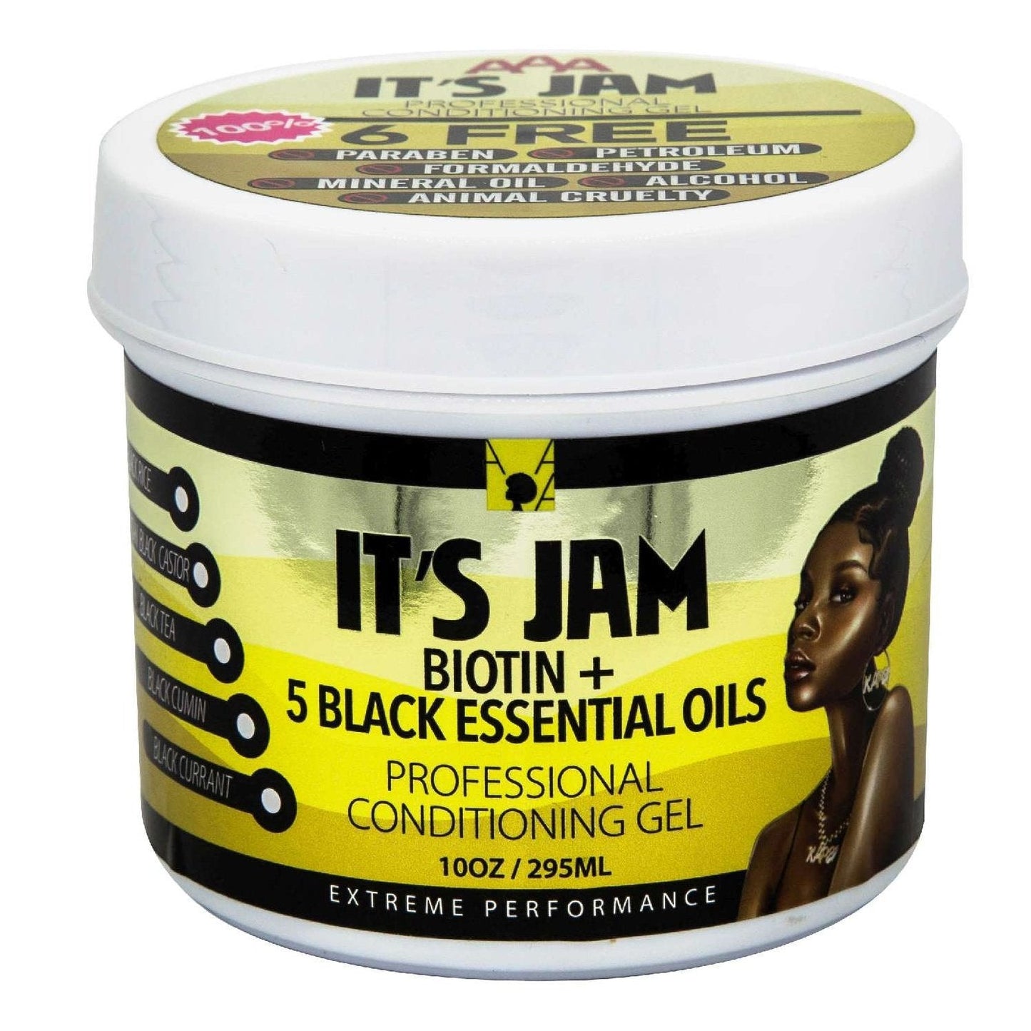 Conditioning Gel with Biotin and 5 Black Essential Oils 10 oz