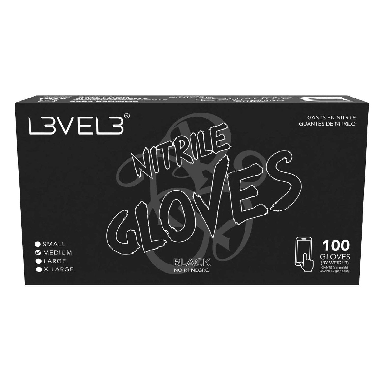 Nitrile Gloves Black Medium 100 Piece