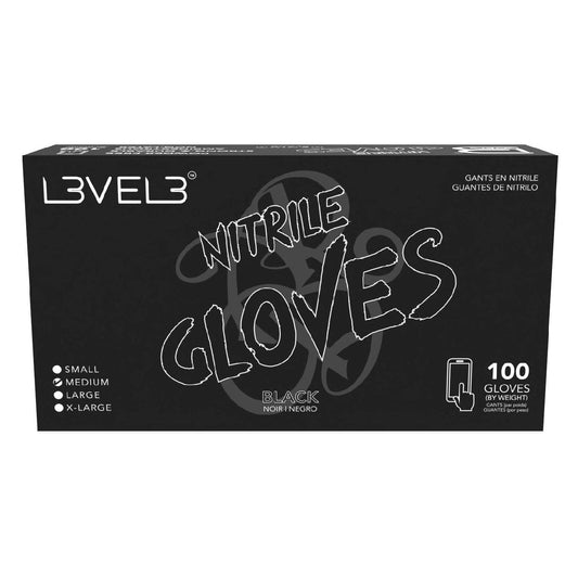 Nitrile Gloves Black Medium 100 Piece