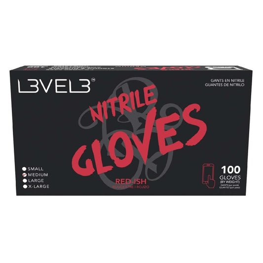 Nitrile Gloves Red-Ish Medium 100 Piece