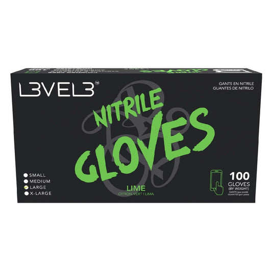 Nitrile Gloves Lime Large 100 Piece