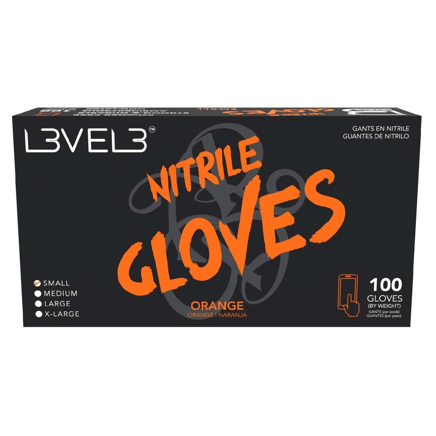 Nitrile Gloves Orange Small 100 Piece