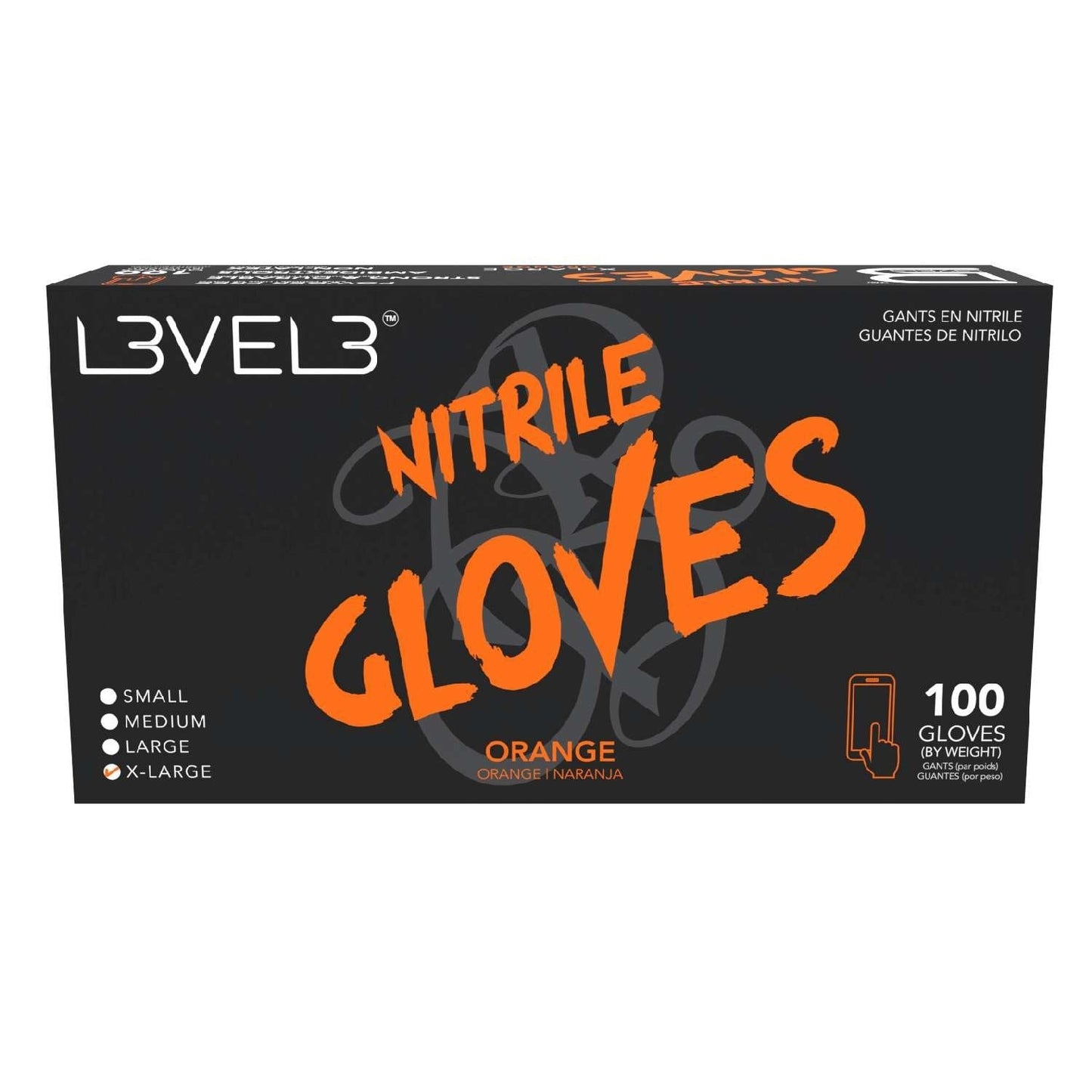 Nitrile Gloves Orange X-Large 100 Piece