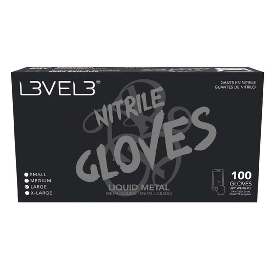 Nitrile Gloves Liquid Metal Large 100 Piece