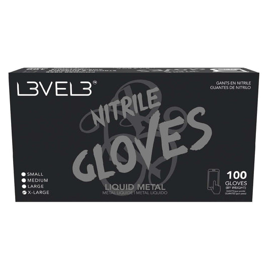 Nitrile Gloves Liquid Metal X-Large 100 Piece