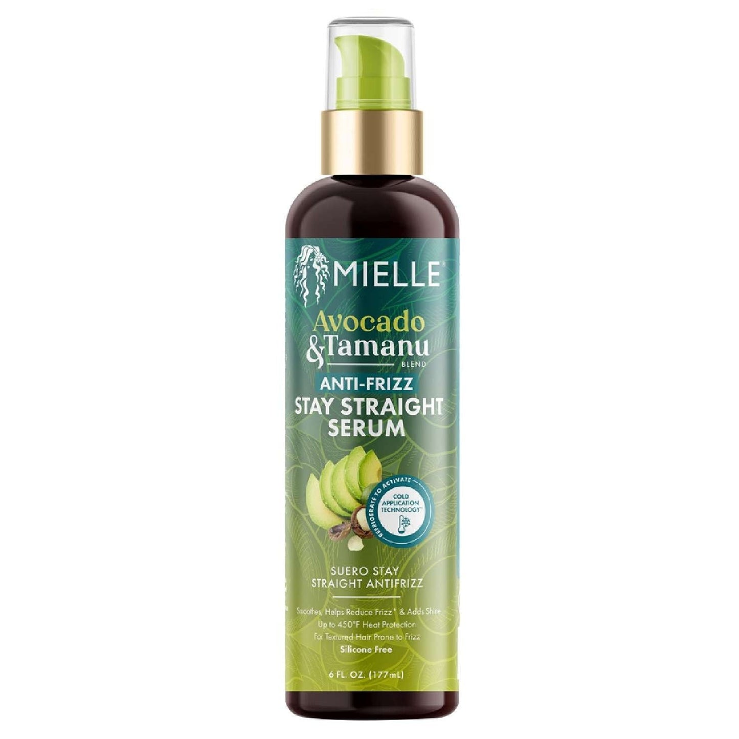 Mielle Anti-Frizz Stay Straight Serum with Avocado & Tamanu 4 Fl Oz