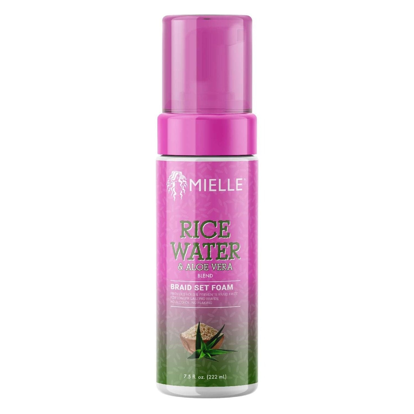 Mielle Braid Set Foam Rice Water Aloe Vera 7.5 Fl Oz