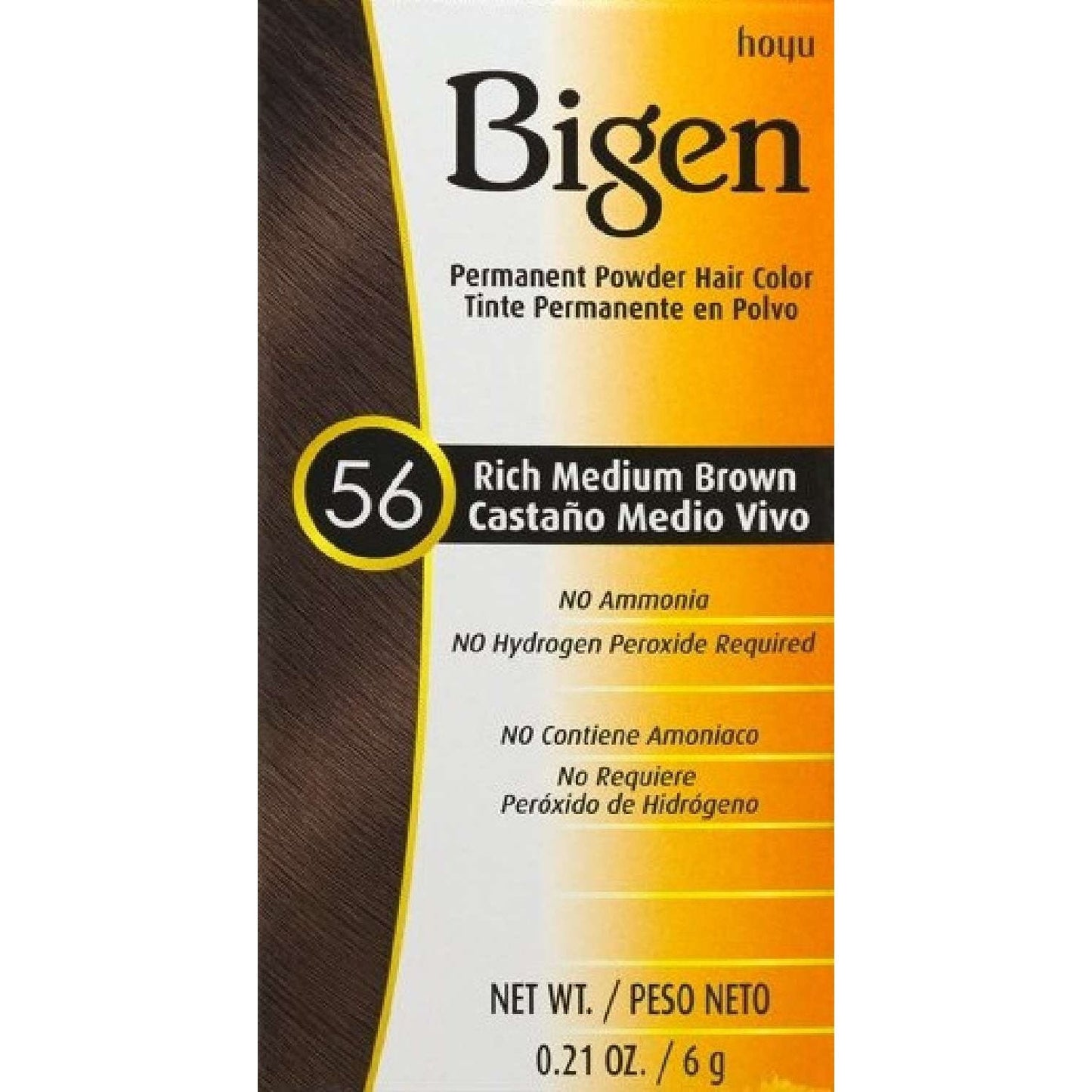 Permanent Powder Hair Color Rich Medium Brown 56 Kit