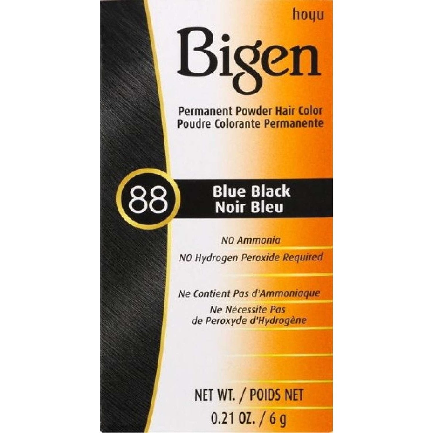 Permanent Powder Hair Color Blue Black Kit 88