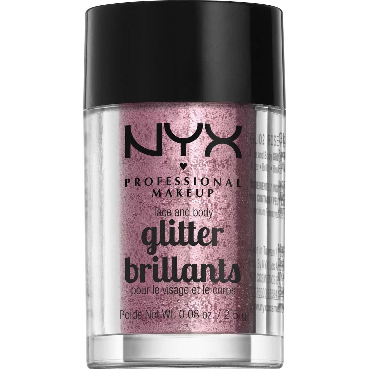 Face and Body Loose Glitter Rose 0.08 Oz