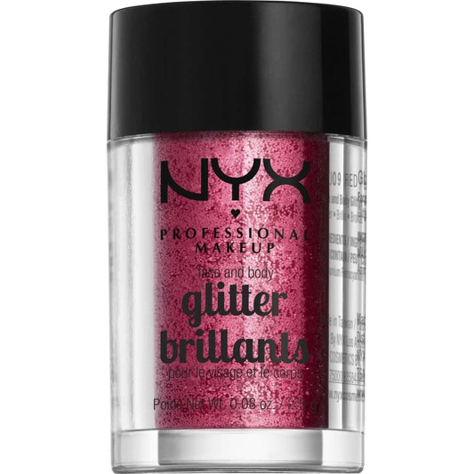 Face and Body Loose Glitter Red 0.08 Oz