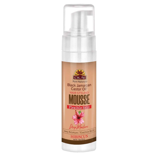 Hair Styling Mousse with Jamaican Black Castor Oil and Hibiscus 7.5 Oz