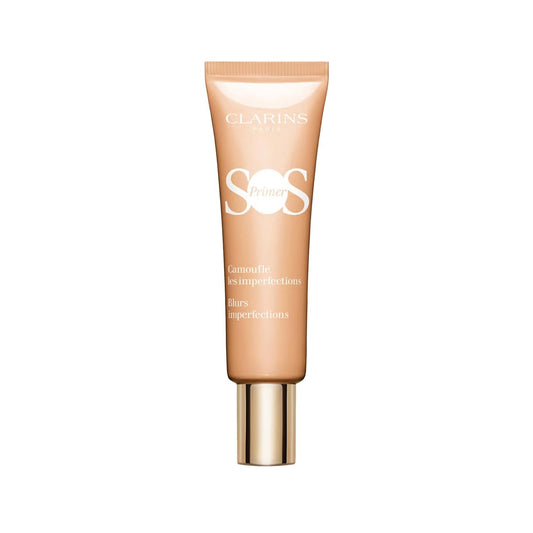 Clarins Sos Primer Peach: Radiant Makeup Base, Color Correcting, Smooths Skin & Extends Wear, 30ml