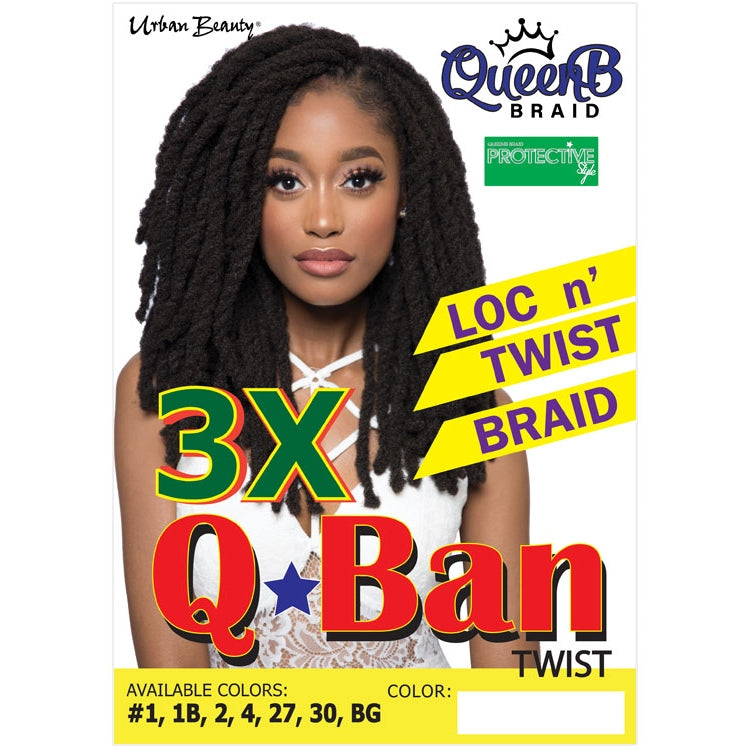 Q-Ban Twist Synthetic Hair 3X Length Color #2