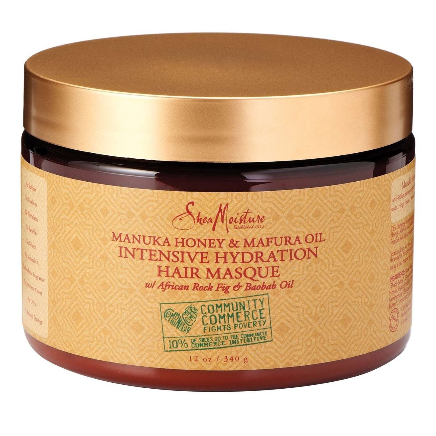 Shea Moisture Hair Masque Manuka Honey Mafura Oil 11.5 Oz